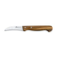 Maserin 0BA631000 - 7cm Stainless Steel Curved Paring Knife (Olive Wood Handle)