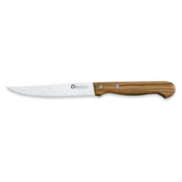Maserin 0BA632212  - 11cm Stainless Steel Steak Knives, Set of 6 (Olive Wood Handle)
