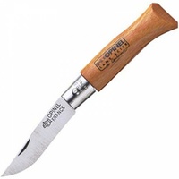 Opinel 111030  - 4cm  Carbon Steel Utility Knife, No 3 (Hardened Beech Wood Handle)