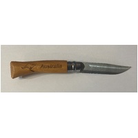 Opinel  113070AUS - No 7, 95mm Carbon Steel Folding Knife with Kangaroo