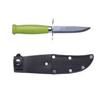 Morakniv 12022  - 85mm Stainless Steel Scout Safe 39 Knife, Blunt Tip (Green Handle)