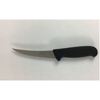 Victory Knives 170015200 - 2.5mm x 15cm Carbon Steel Curved Boning Knife (Black Progrip Handle)