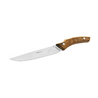 Maserin 2015OL - 15cm Stainless Steel Salami Knife (Olive Wood Handle)
