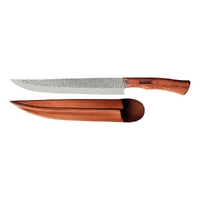 Tramontina 22868010 - 25cm Nomade Stainless Steel Churrasco Butchers  Knife (Wood Handle & Leather Sheath)