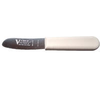 Victory Knives 360507101 - 2mm x 7cm Stainless Steel Tuna Scraper Knife (White Plastic Handle)