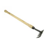 Dewit 3992 - 480mm Twisted 4 Tine Weed Claw (Ash Wood Drop Grip Handle)