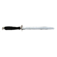 Flugel Steels 6012-700 -  20cm Flugel Sharpening Steel, Fine Grit (Black Rubber Handle)