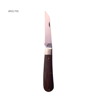 Joseph Rodgers 61DOPol - 60mm Polished Stainless Steel, Lambsfoot Pocket Knife (Solid Dark Oak Scales Handle)
