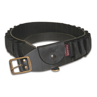 Taurus Leather AB425 - 120cm Black Leather 12-Gauge Ammunition Belt