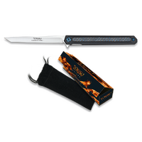Tokisu AL18721 - 9cm Bearings/carbon CNC Folding Knife (G10 Carbon Handle)