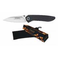 Tokisu AL18772 - 9cm CNC/G10/Bearings Folding Knife (G10 Carbon Handle)