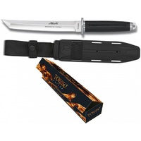 Albainox AL32382 - Tokisu 19.4cm Fixed Blade Tactical Knife (Rubber Handle)