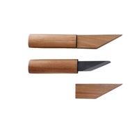Kanetsune KB613 - 48mm Carbon Steel Rikizan Knife (Wild Cherry Wood handle in a Blister Pack)