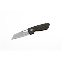 Maserin M373WTG - 80mm  W1Tungsten Folding Knife ( Fatcarbon Black/Gold Handle - With Sheath)