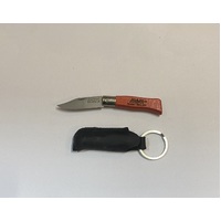 MAM_2003-RED - 45mm Stainless Steel Douro Pocket Knife (Red Hardwood Beech Handle with Leather Sheath)