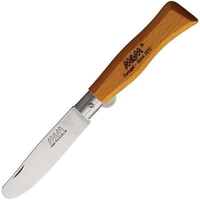 MAM_2004-Yellow - 75mm Stainless Steel Round Tip Pocket Knife (Orange Handle)