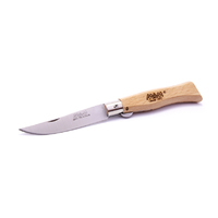 MAM 2006 - 75mm Stainless Steel Douro Pocket Knife with Blade Lock (Beech Hardwood Handle)