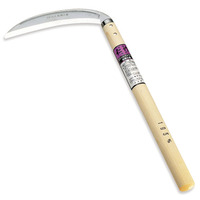 Nisaku 135 - 195mm Stainless Steel Sickle (Wood Handle)