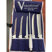 Victory Knives VICFIS4 - Knife Roll For Large Fish (Contains 5 Knives  & Sharpening Steel )